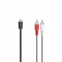 Hama 00200730 audio cable 1.5 m RCA USB Black