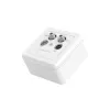 Hama 00205354 socket-outlet 2x SAT + TV + Radio White
