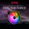 XPG HURRICANE 120 ARGB PWM Black, Fan, 12 cm, 600 RPM, 2000 RPM, Black
