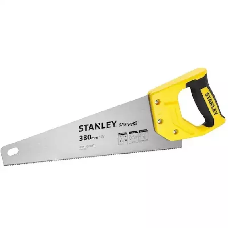 Hand Saw Stanley STHT20369-1 38 cm Steel Rubber Handle