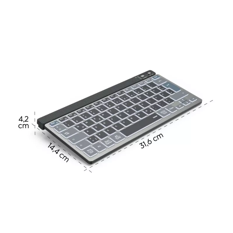 Hama WK-700 keyboard Home/Office Bluetooth QWERTZ German Anthracite, Black, Blue