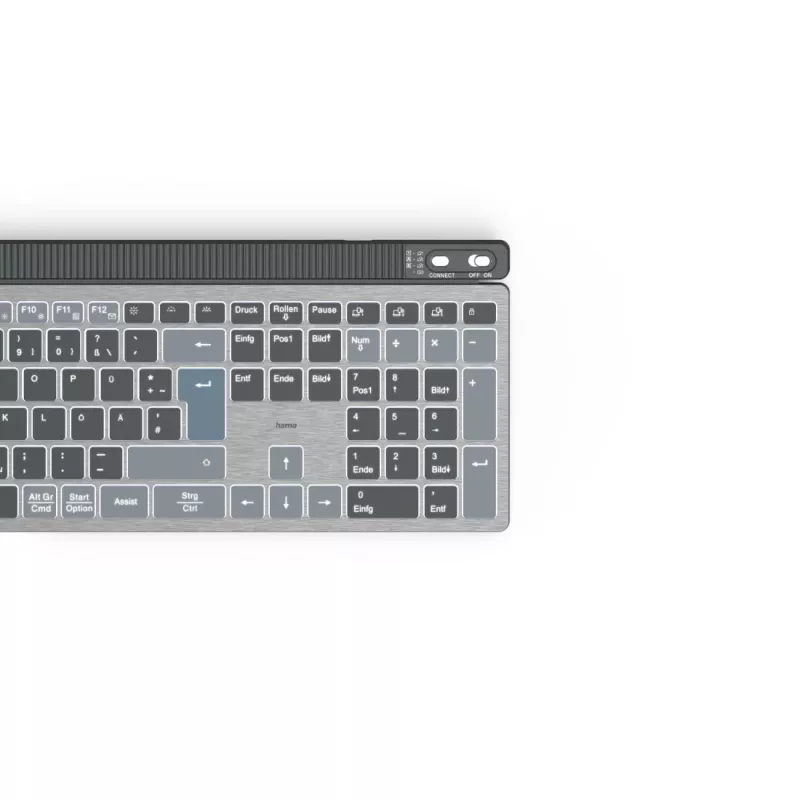 Hama WK-750 keyboard Home/Office Bluetooth QWERTZ German Anthracite, Black, Blue
