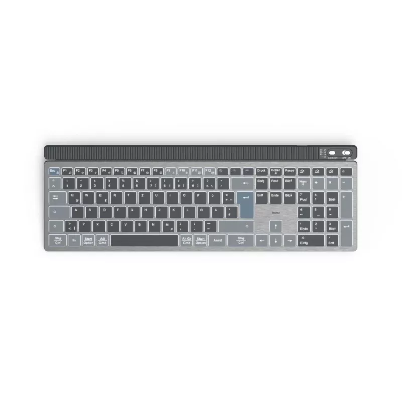 Hama WK-750 keyboard Home/Office Bluetooth QWERTZ German Anthracite, Black, Blue