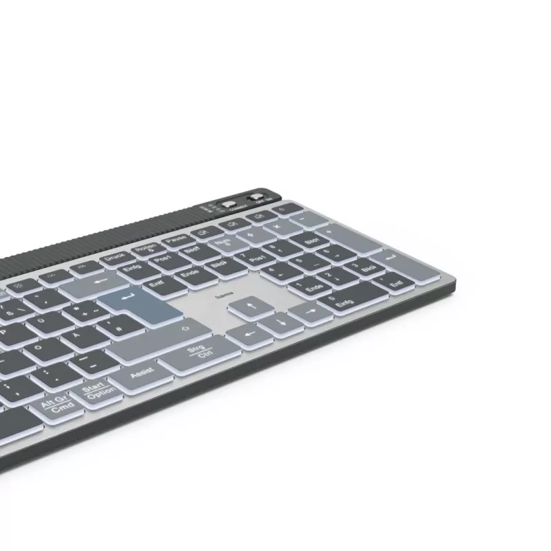 Hama WK-750 keyboard Home/Office Bluetooth QWERTZ German Anthracite, Black, Blue