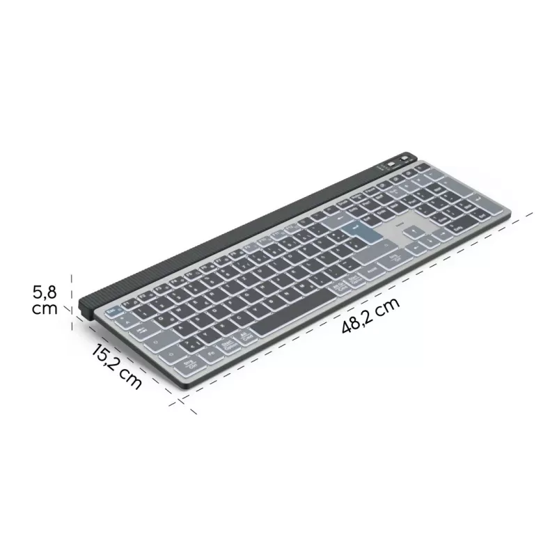 Hama WK-750 keyboard Home/Office Bluetooth QWERTZ German Anthracite, Black, Blue