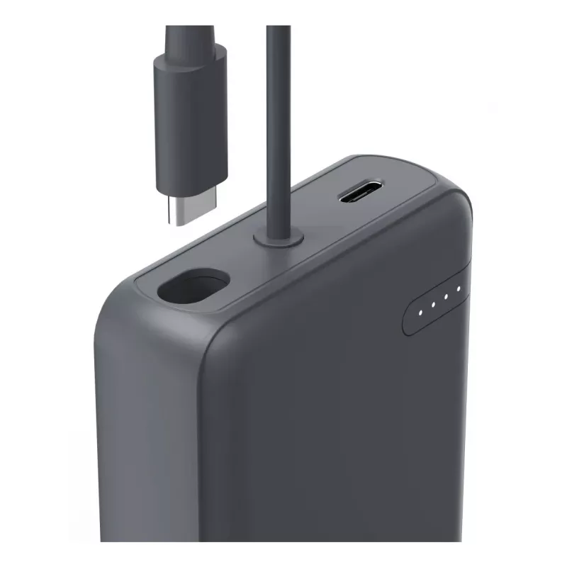 Hama “Travel” Power Pack with Cable, 10000mAh, 2 Outputs: 2x USB-C, anthracite