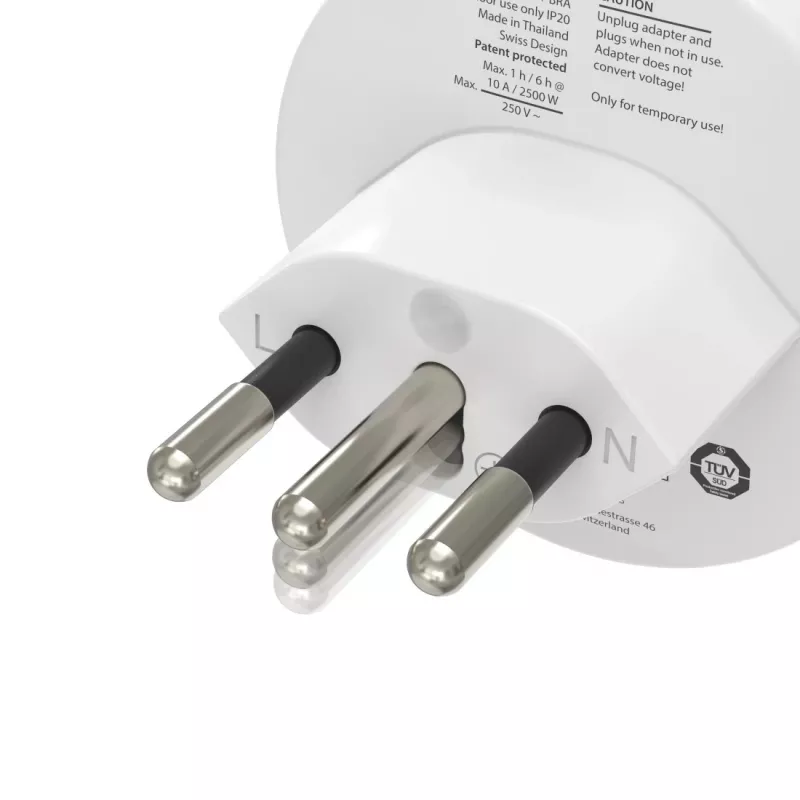 Hama 00223484 power plug adapter Type J Type C (Europlug) White