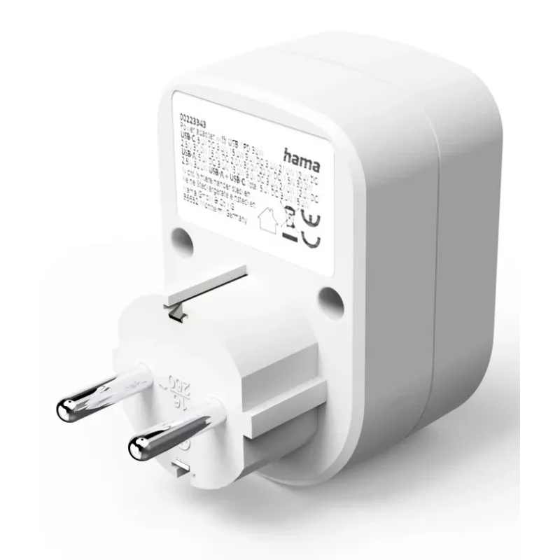 Hama 00223343 power extension 1 AC outlet(s) Indoor White