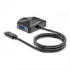 Manhattan USB-C & USB-A Combo Dock/Hub, Ports (4): USB-A (x2) and USB-C (x2), 5 Gbps (USB 3.2 Gen1 aka USB 3.0), Angled Shape for Easy Port Access, USB powered (no external power supply required)