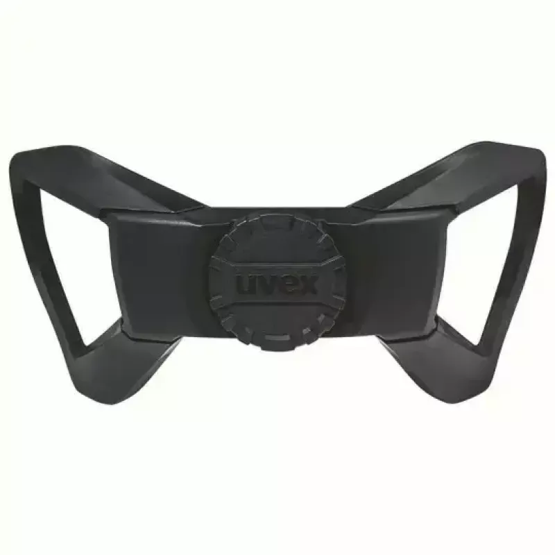 Safety headgear UVEX 9731333 — HDPE plastic, red, adjustable 51–65 cm