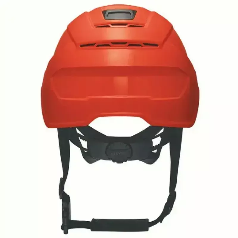 Safety headgear UVEX 9731333 — HDPE plastic, red, adjustable 51–65 cm