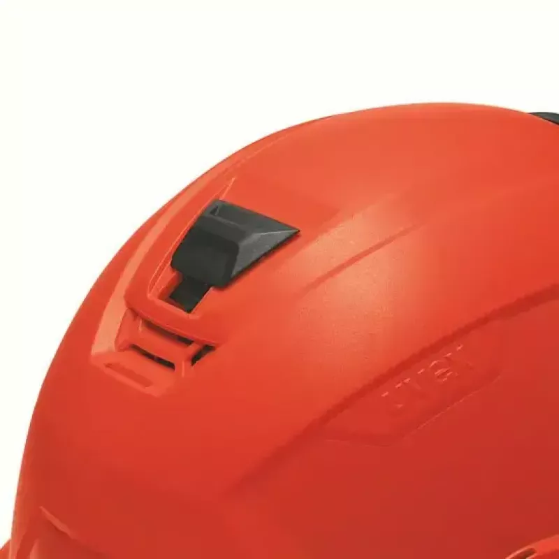 Safety headgear UVEX 9731333 — HDPE plastic, red, adjustable 51–65 cm