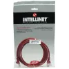 Intellinet Network Patch Cable, Cat5e, 7.5m, Red, CCA, U/UTP, PVC, RJ45, Gold Plated Contacts, Snagless, Booted, Lifetime Warranty