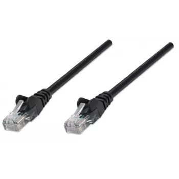 Intellinet Network Patch Cable, Cat5e, 7.5m, Black, CCA, U/UTP, PVC, RJ45, Gold Plated Contacts, Snagless, Booted, Lifetime Warranty