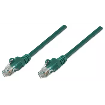 Intellinet Network Patch Cable, Cat5e, 7.5m, Green, CCA, U/UTP, PVC, RJ45, Gold Plated Contacts, Snagless, Booted, Lifetime Warranty
