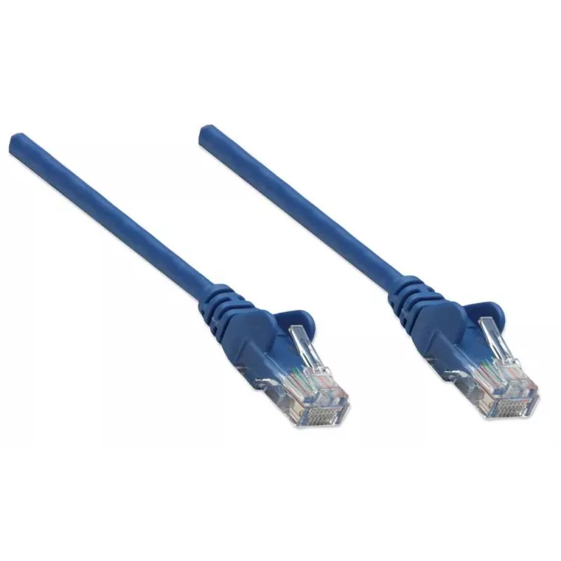 Intellinet Network Patch Cable, Cat5e, 7.5m, Blue, CCA, U/UTP, PVC, RJ45, Gold Plated Contacts, Snagless, Booted, Lifetime Warranty