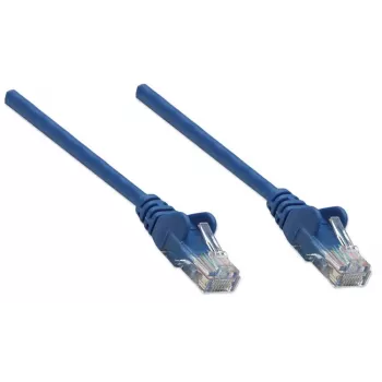 Intellinet Network Patch Cable, Cat6, 3m, Blue, CCA, U/UTP, PVC, RJ45, Gold Plated Contacts, Snagless, Booted, Lifetime Warranty