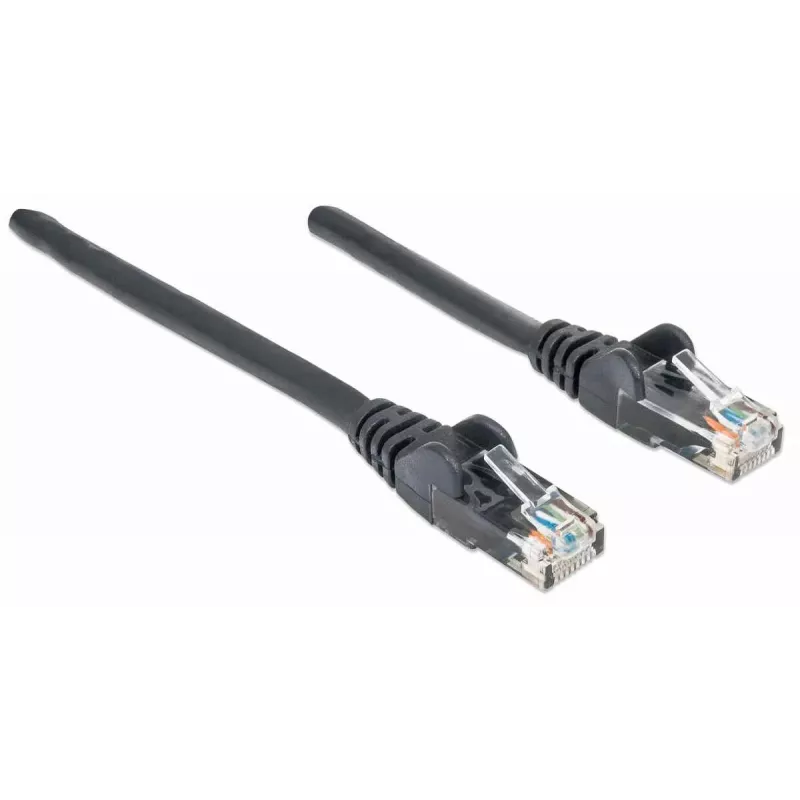 Intellinet Network Patch Cable, Cat6, 2m, Black, CCA, U/UTP, PVC, RJ45, Gold Plated Contacts, Snagless, Booted, Lifetime Warranty