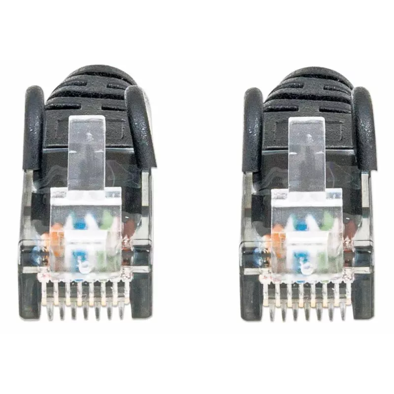 Intellinet Network Patch Cable, Cat6, 2m, Black, CCA, U/UTP, PVC, RJ45, Gold Plated Contacts, Snagless, Booted, Lifetime Warranty
