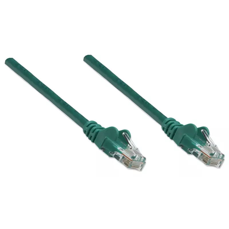 Intellinet Network Patch Cable, Cat6, 2m, Green, CCA, U/UTP, PVC, RJ45, Gold Plated Contacts, Snagless, Booted, Lifetime Warranty