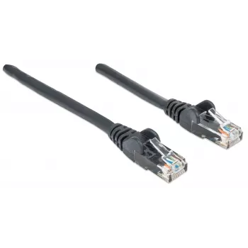 Intellinet Network Patch Cable, Cat6, 1.5m, Black, CCA, U/UTP, PVC, RJ45, Gold Plated Contacts, Snagless, Booted, Lifetime Warranty