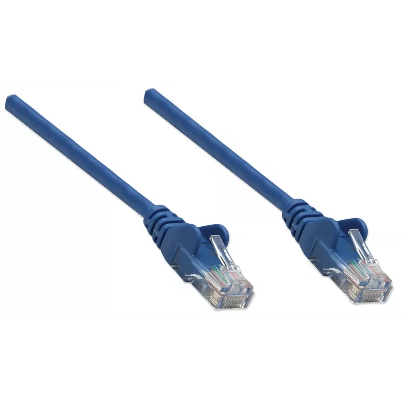Intellinet Network Patch Cable, Cat6, 1.5m, Blue, CCA, U/UTP, PVC, RJ45, Gold Plated Contacts, Snagless, Booted, Lifetime Warranty