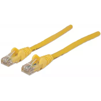 Intellinet Network Patch Cable, Cat6, 1m, Yellow, CCA, U/UTP, PVC, RJ45, Gold Plated Contacts, Snagless, Booted, Lifetime Warranty