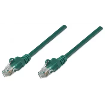 Intellinet Network Patch Cable, Cat5e, 3m, Green, CCA, U/UTP, PVC, RJ45, Gold Plated Contacts, Snagless, Booted, Lifetime Warranty