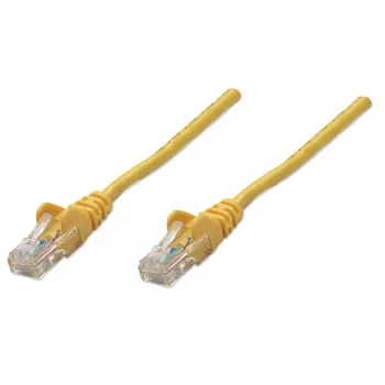 Intellinet Network Patch Cable, Cat5e, 3m, Yellow, CCA, U/UTP, PVC, RJ45, Gold Plated Contacts, Snagless, Booted, Lifetime Warranty