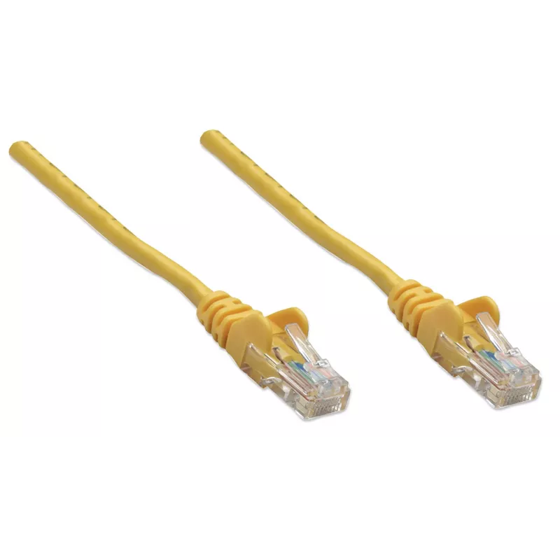 Intellinet Network Patch Cable, Cat5e, 3m, Yellow, CCA, U/UTP, PVC, RJ45, Gold Plated Contacts, Snagless, Booted, Lifetime Warranty