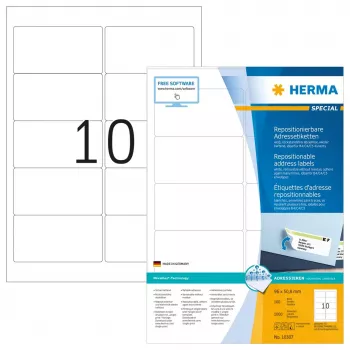 Address labels HERMA Repositionable A4 96x50.8 mm 1000 pcs