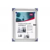 Nobo Extra Flat Magnetic Lockable Noticeboard 1XA4, White, Aluminium, 1 x A4, Sliding, Glass, 821 g