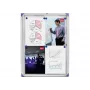 Nobo Extra Flat Magnetic Lockable Noticeboard 2XA4, Indoor, White, Aluminium, 2 x A4, Sliding, Glass