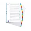 Elba Mylar Card Index A-Z, 26-Part, A4 Extra Wide, 230 x 297mm, Coloured Tabs (592581-20)