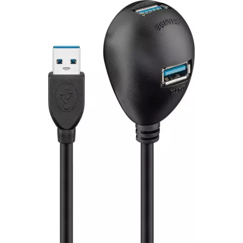 USB 3.0 Extension Cable Goobay 95918 Black