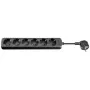Power Strip Goobay 6-Way 1.5m Black