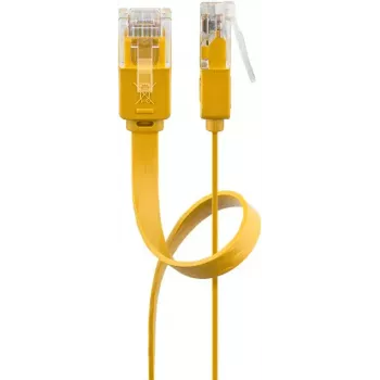 Flat Patch Cable Goobay CAT 6 1.5m U/UTP Yellow