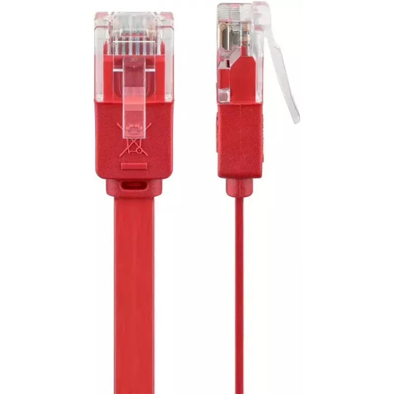 Goobay CAT 6 Flat Patch Cable U/UTP red 2 m