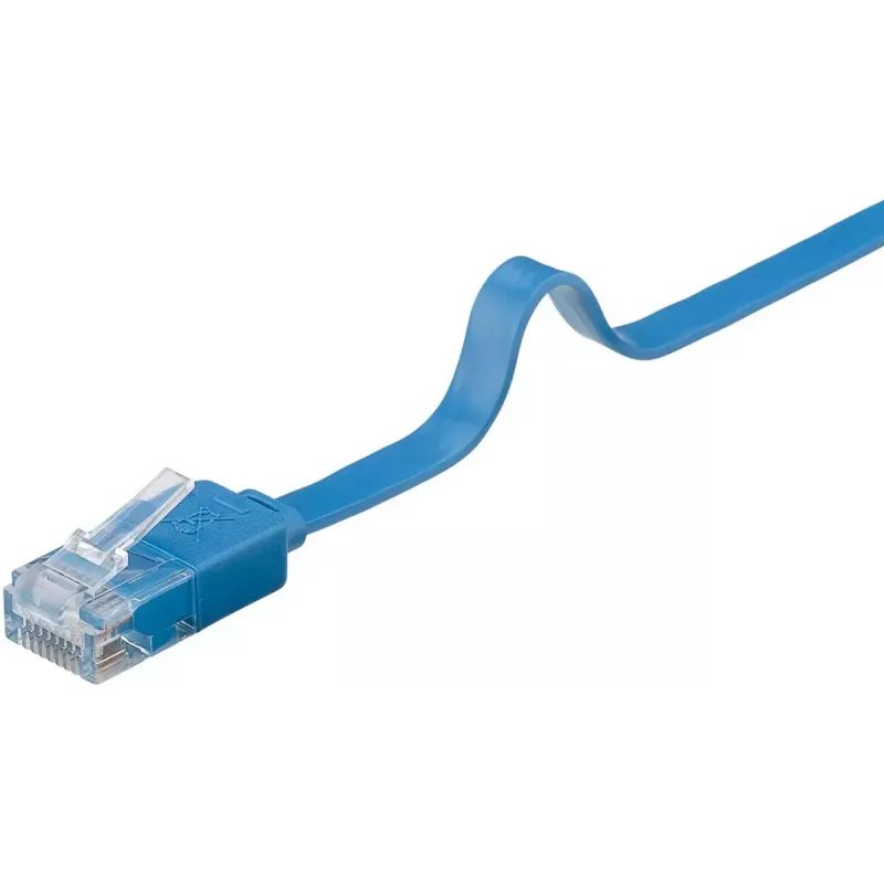 Flat Patch Cable Goobay CAT 6 5m U/UTP Blue