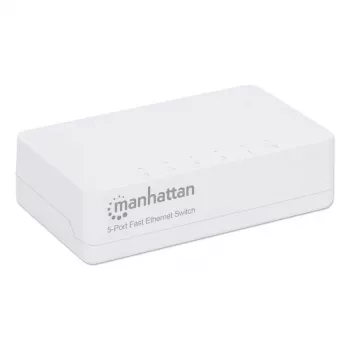 Manhattan 5-Port Fast Ethernet Switch, Plastic, Three Year Warranty, Box