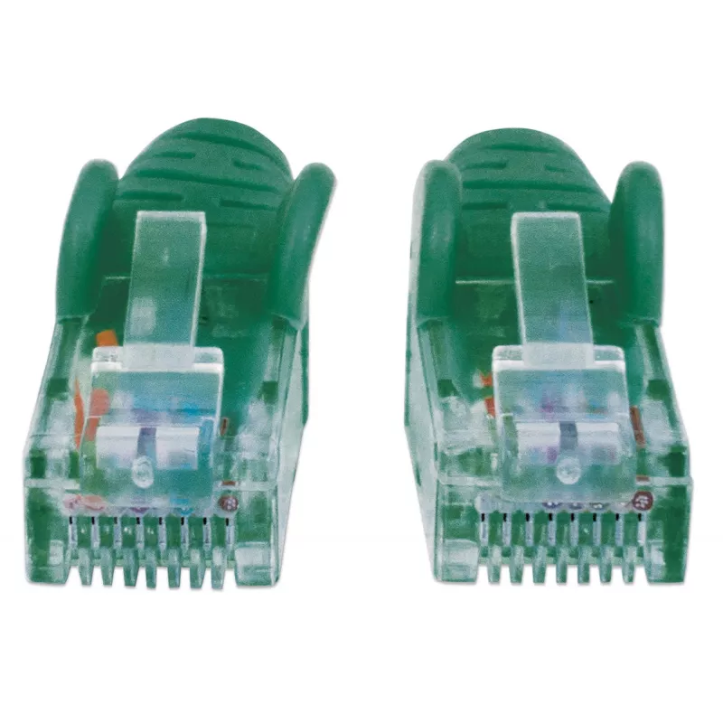 Intellinet Network Patch Cable, Cat6, 20m, Green, CCA, U/UTP, PVC, RJ45, Gold Plated Contacts, Snagless, Booted, Lifetime Warranty