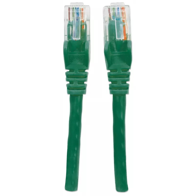 Intellinet Network Patch Cable, Cat6, 20m, Green, CCA, U/UTP, PVC, RJ45, Gold Plated Contacts, Snagless, Booted, Lifetime Warranty