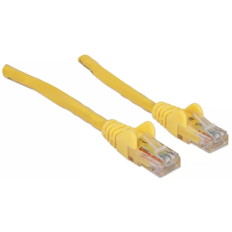 Intellinet Network Patch Cable, Cat6, 20m, Yellow, CCA, U/UTP, PVC, RJ45, Gold Plated Contacts, Snagless, Booted, Lifetime Warranty