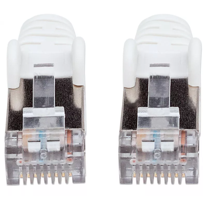 Intellinet Network Patch Cable, Cat6, 30m, White, Copper, S/FTP, LSOH / LSZH, PVC, RJ45, Gold Plated Contacts, Snagless, Booted, Lifetime Warranty