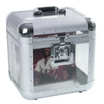 Hard case Roadinger 30110038 Acrylic Aluminium for Records
