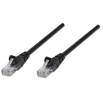 Intellinet Network Patch Cable, Cat5e, 1.5m, Black, CCA, U/UTP, PVC, RJ45, Gold Plated Contacts, Snagless, Booted, Lifetime Warranty