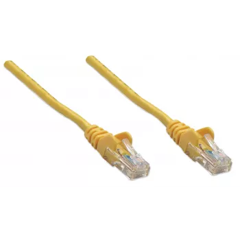 Intellinet Network Patch Cable, Cat5e, 1.5m, Yellow, CCA, U/UTP, PVC, RJ45, Gold Plated Contacts, Snagless, Booted, Lifetime Warranty