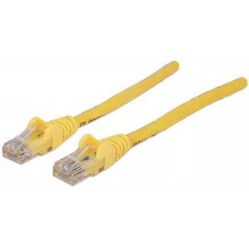 Intellinet Network Patch Cable, Cat6A, 7.5m, Yellow, Copper, S/FTP, LSOH / LSZH, PVC, RJ45, Gold Plated Contacts, Snagless, Booted, Lifetime Warranty