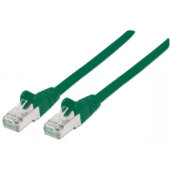 Intellinet Network Patch Cable, Cat6A, 5m, Green, Copper, S/FTP, LSOH / LSZH, PVC, RJ45, Gold Plated Contacts, Snagless, Booted, Lifetime Warranty