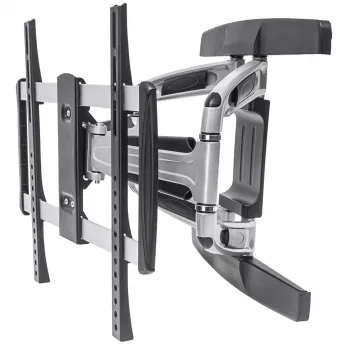 Manhattan Wall Mount for TV & Monitors (Full Motion), For screens 32 inch to 55 inch, VESA compatibility: all between 100x100mm to 400x400mm - check the dimensions of the four mounting holes on back of screen to ensure it fits, Max 50kg, Black, Bracket, Lifetime Warranty